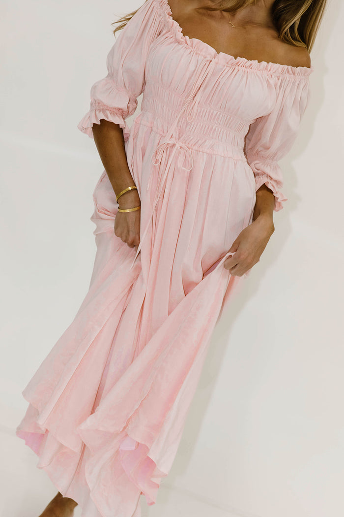 Brinley Midi Dress in Light Pink