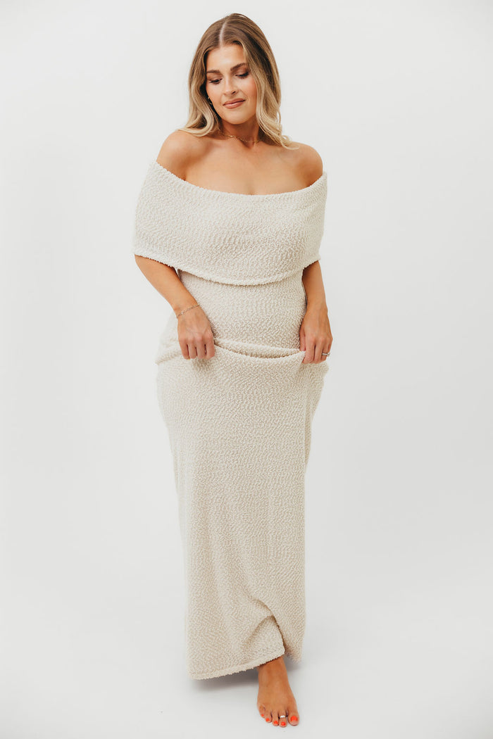 Brit Maxi Dress in Cream - Bump Friendly