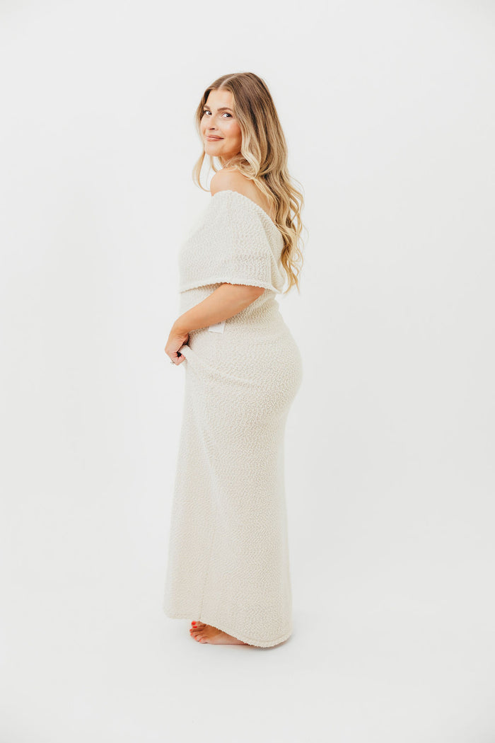 Brit Maxi Dress in Cream - Bump Friendly