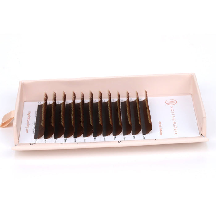Brown Dual-Tip Flat Lash - Suede Lash Trays Mega Lash Academy