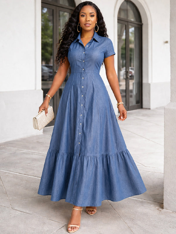 Button-Front Shirt Dress