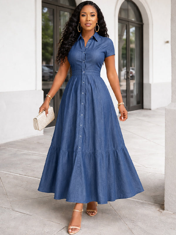 Button-Front Shirt Dress