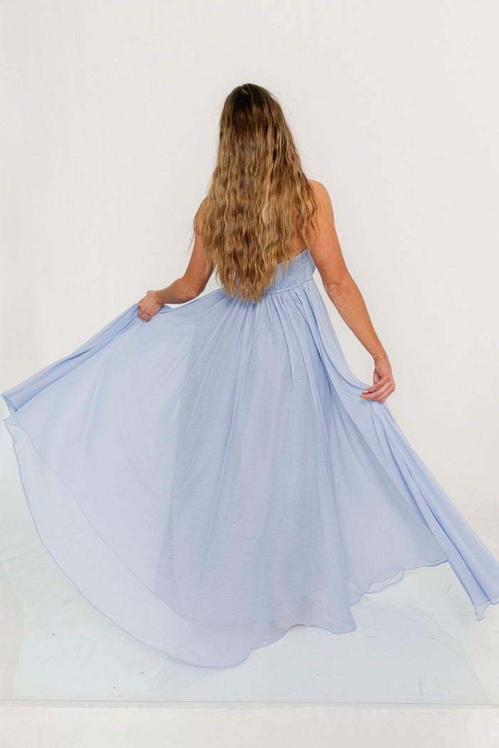 Caia Maxi Dress in Periwinkle - Bump Friendly