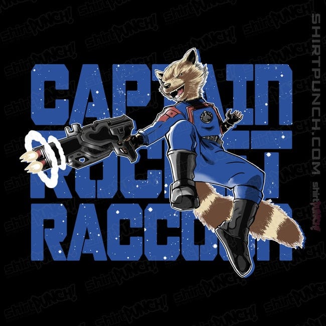 Secret_Shirts Magnets / 3"x3" / Black Captain Rocket Raccoon
