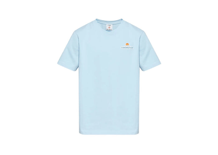 Casablanca Montagne Patch Logo Tee Light Blue
