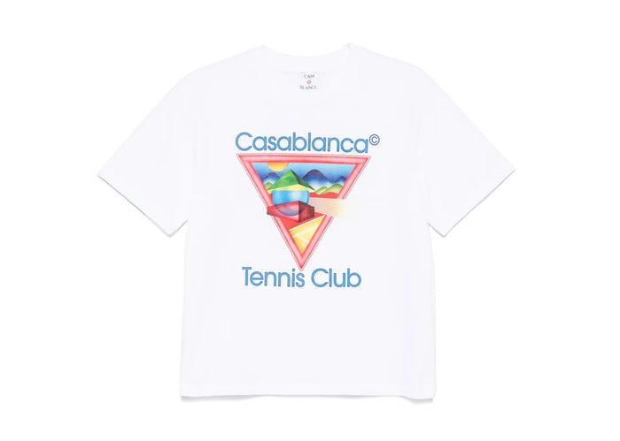 Casablanca Tennis Club Icon triangle-print T-shirt