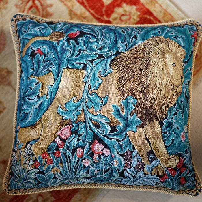 CCOV-ART-MORRIS-5 | WILLIAM MORRIS THE LION PILLOWCASE/CUSHION COVER | DECORATIVE DESIGN FASHION HOME PILLOW 18X18 INCH