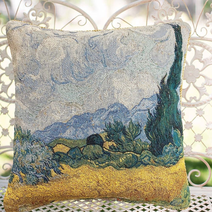 CCOV-ART-VG-WHEAT| VAN GOGH A WHEATFIELD PILLOWCASE/CUSHION COVER  18X18 INCH