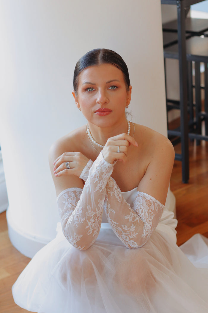 Chantilly Lace Floral Bridal Sleeves