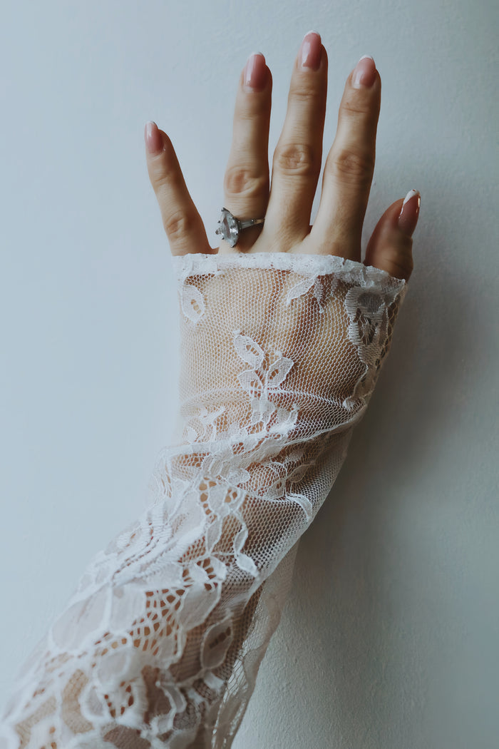Chantilly Lace Floral Bridal Sleeves