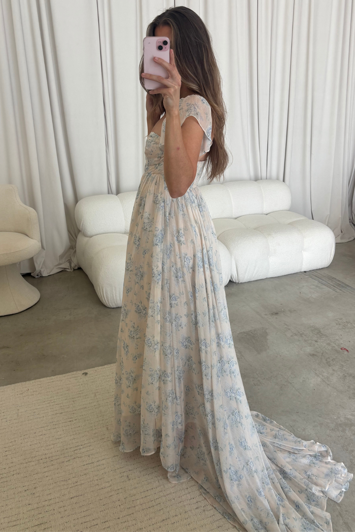 Charleston Maxi Dress in Yellow Floral - Bump Friendly