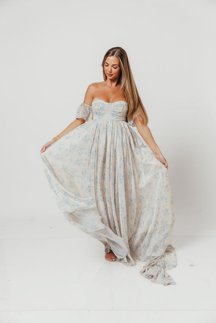 Charleston Maxi Dress in Yellow Floral - Bump Friendly
