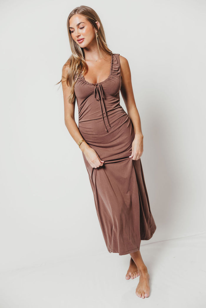 Chell Dress in Brown