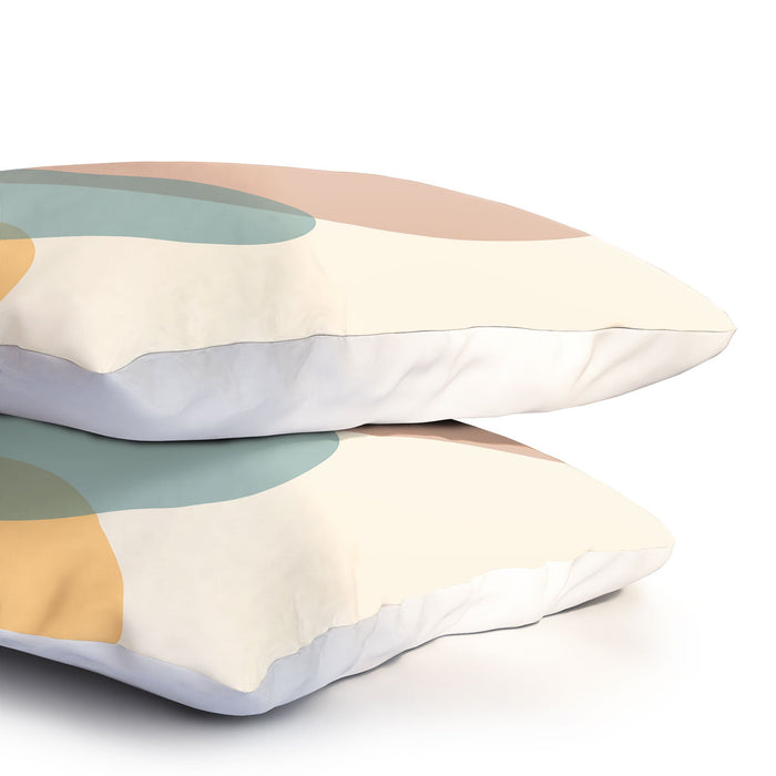 CIRCLE GRADIENT MELON PILLOW SHAMS
