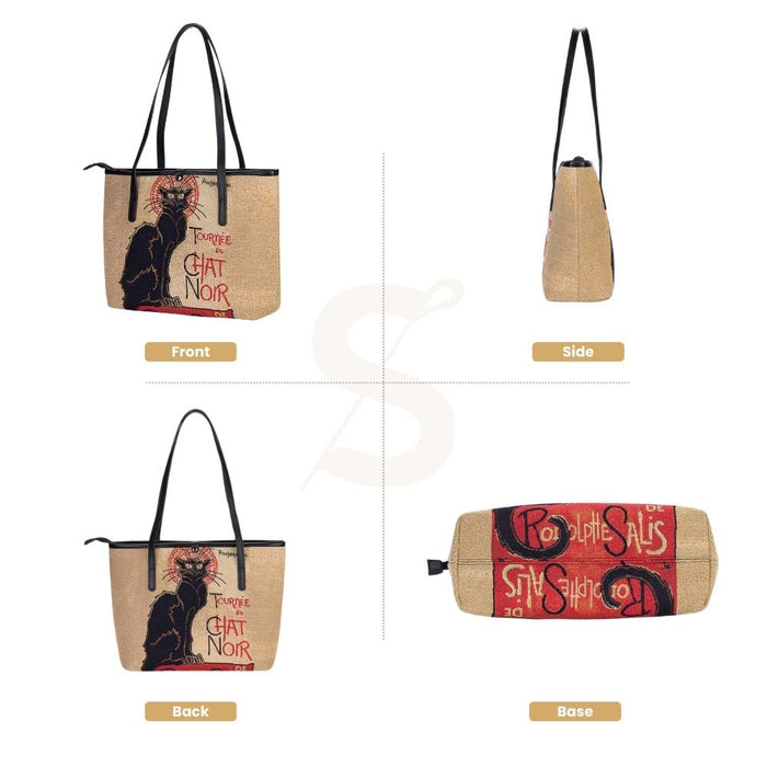 COLL-ART-TS-CHAT | STEINLEN - TOURNÉE DU CHAT NOIR College/Shoulder Tote Bag