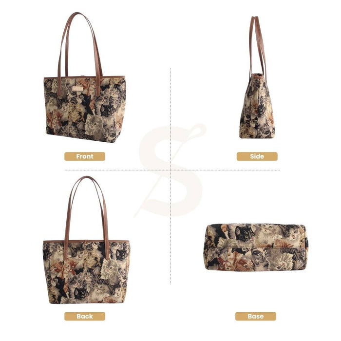 COLL-CAT | Cat College/Shoulder Tote Bag