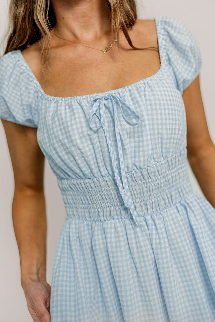 Corey Cotton Dress in Light Blue *Final Sale*