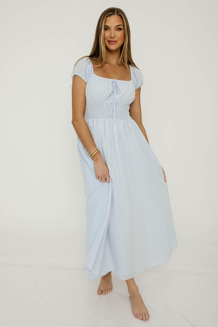 Corey Cotton Dress in Light Blue *Final Sale*