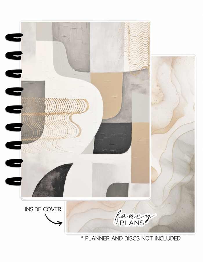 Cover Set of 2 MODERN ABSTRACT GOLD Geometric