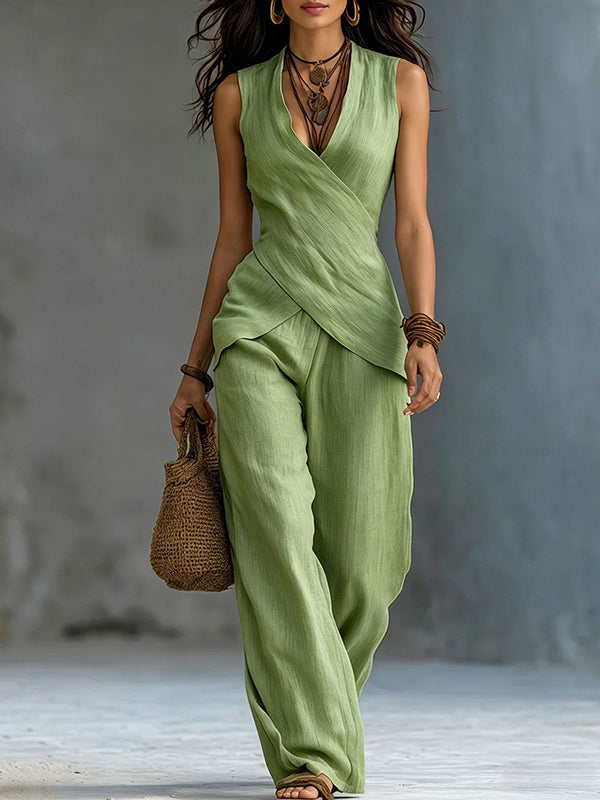 Cross Tank Top & Pants Set