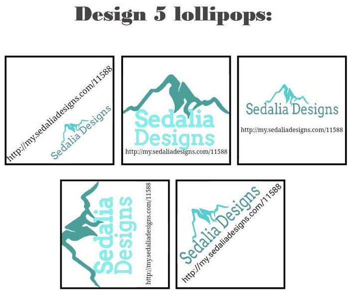 Customize your own square style edible image lollipop