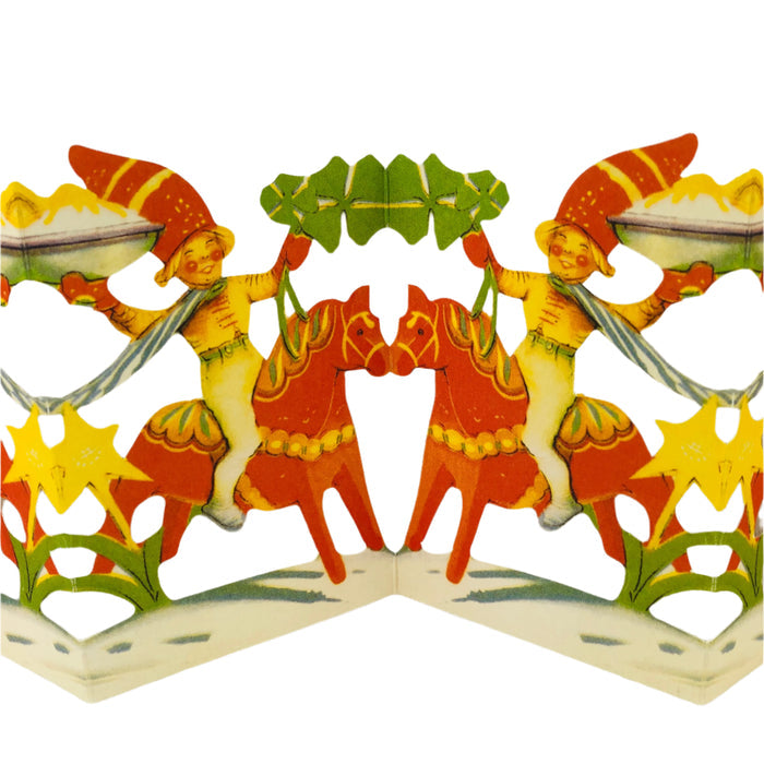 Cutout Tomte  on Dala horse by Helge Artelius