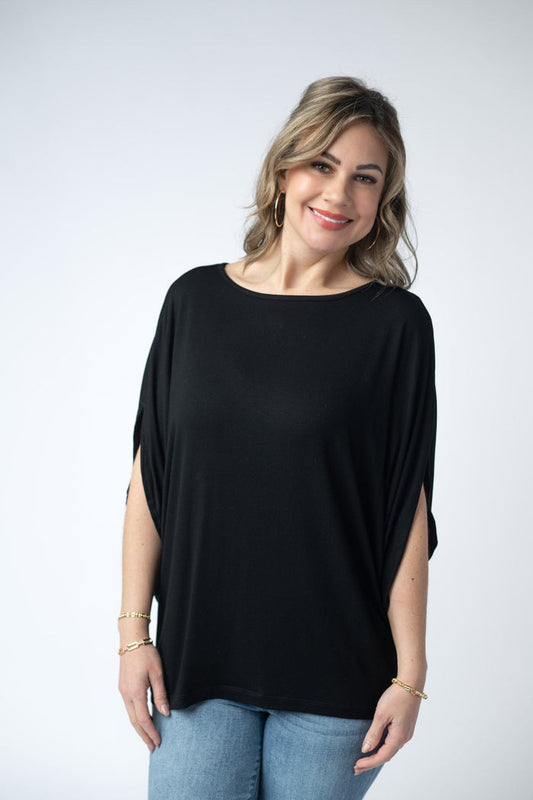 Darcy Dolman Top in Black
