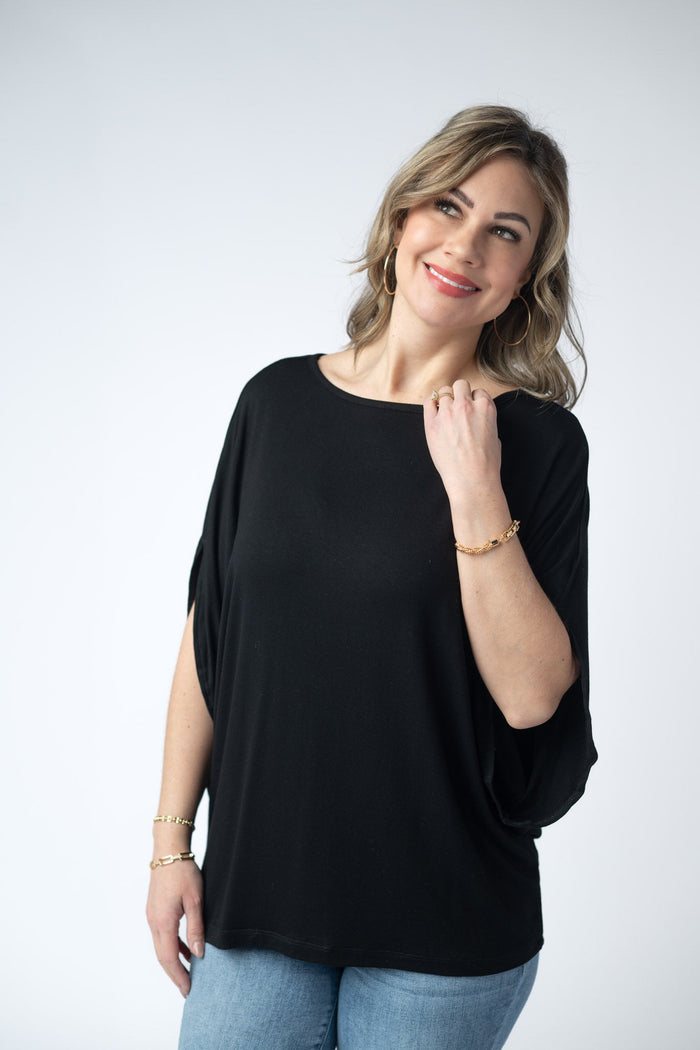 Darcy Dolman Top in Black