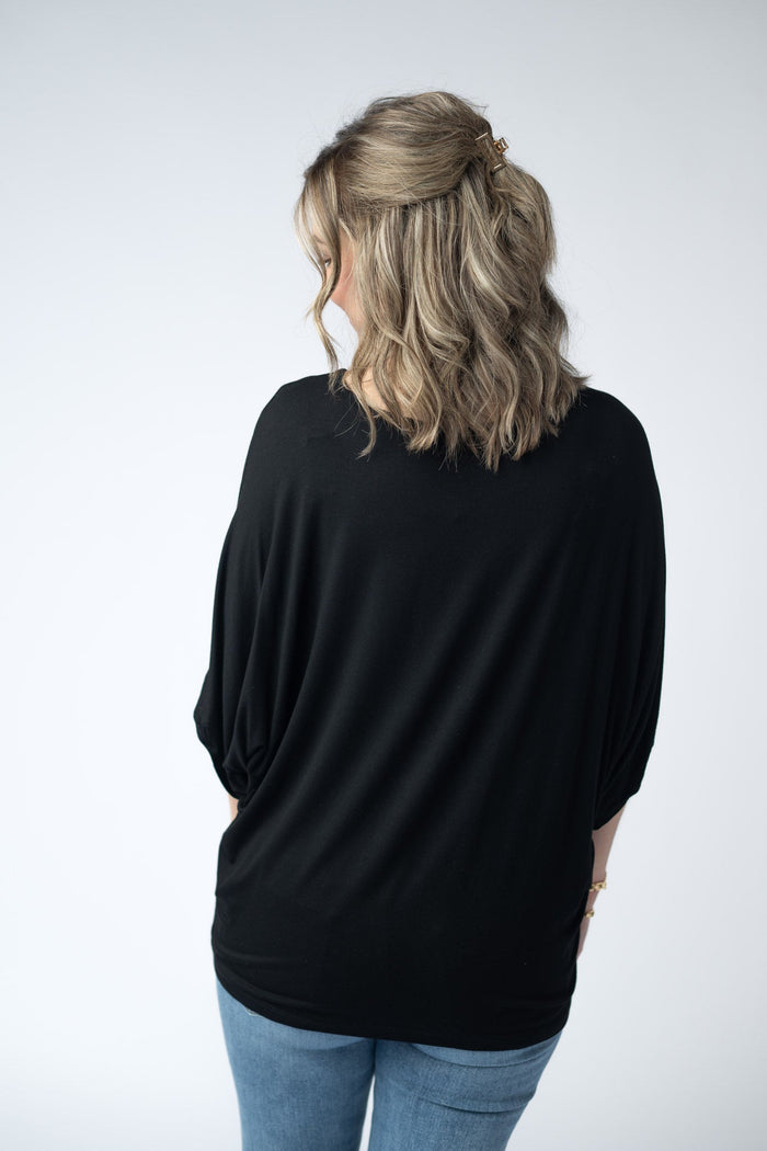 Darcy Dolman Top in Black