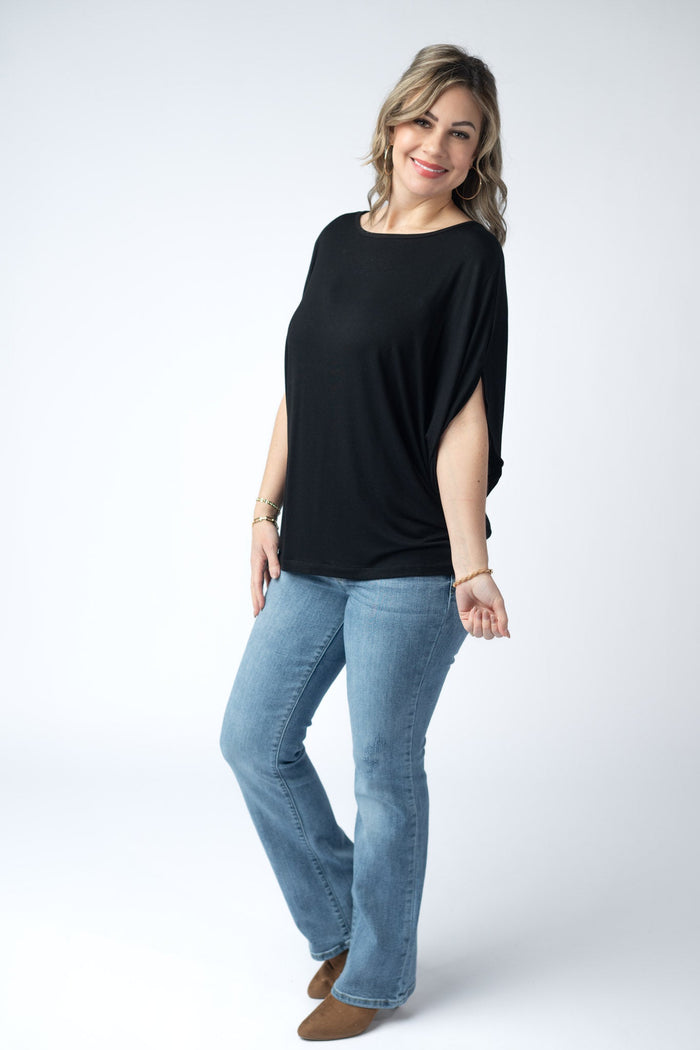 Darcy Dolman Top in Black