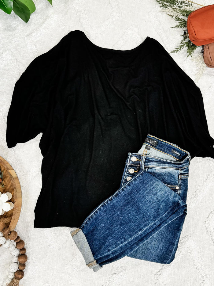 Darcy Dolman Top in Black