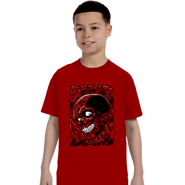 Daily_Deal_Shirts T-Shirts, Youth / XS / Red Dead By Dawn Skull