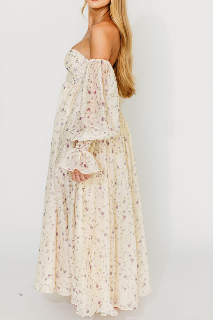 Dear Lily Maxi Dress in Lilac - Bump Friendly