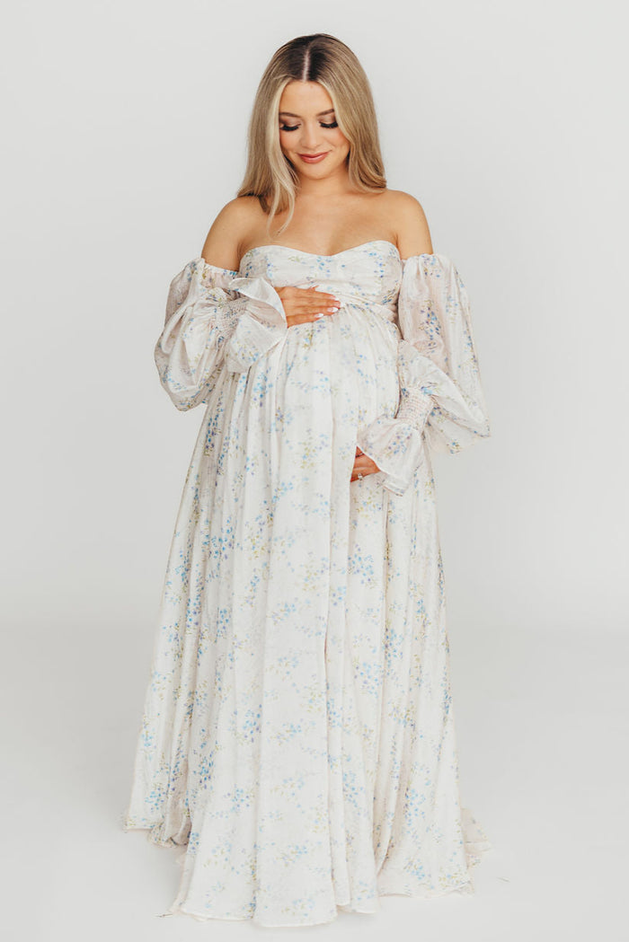 Dear Skye Floral Dress in Blue