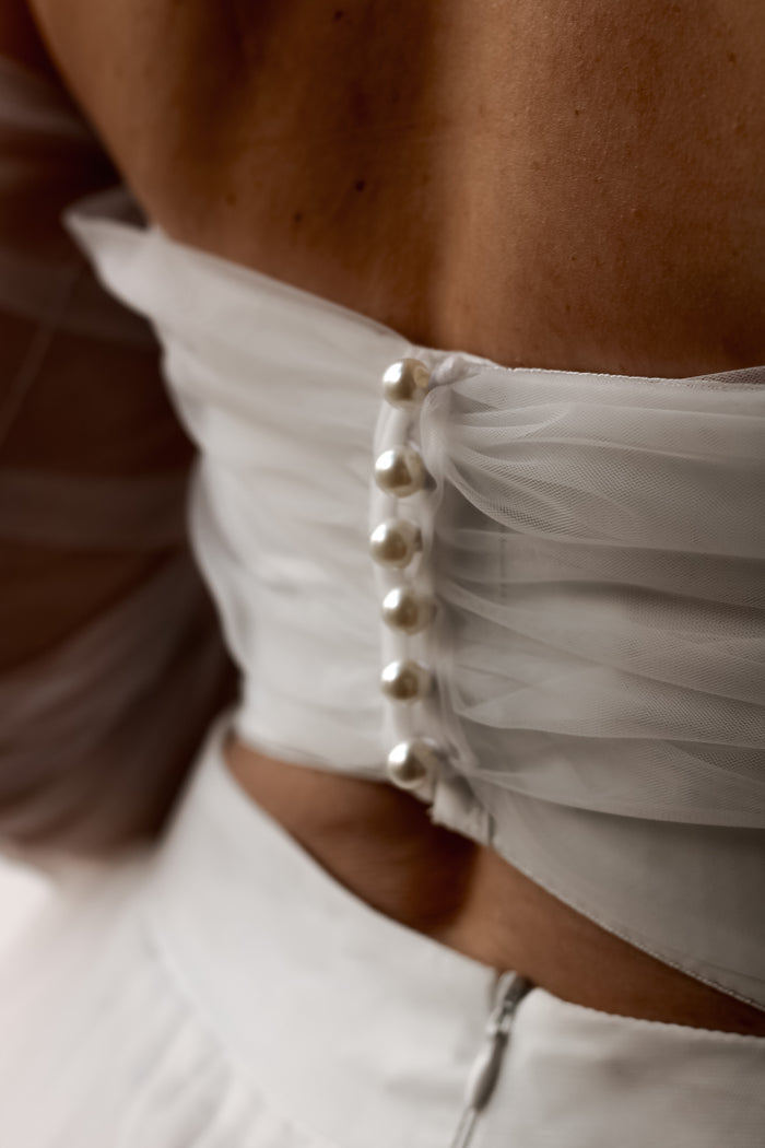 Detachable Bridal Sleeves & Shawl Set - Velo Bianco