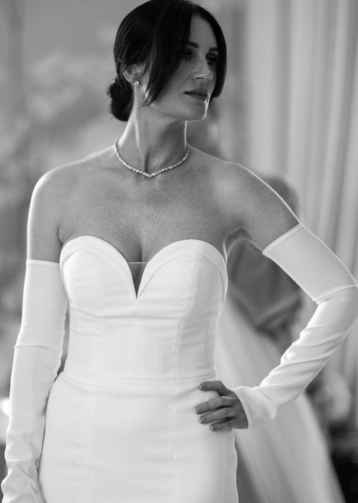 Detachable Crepe Bridal Sleeves