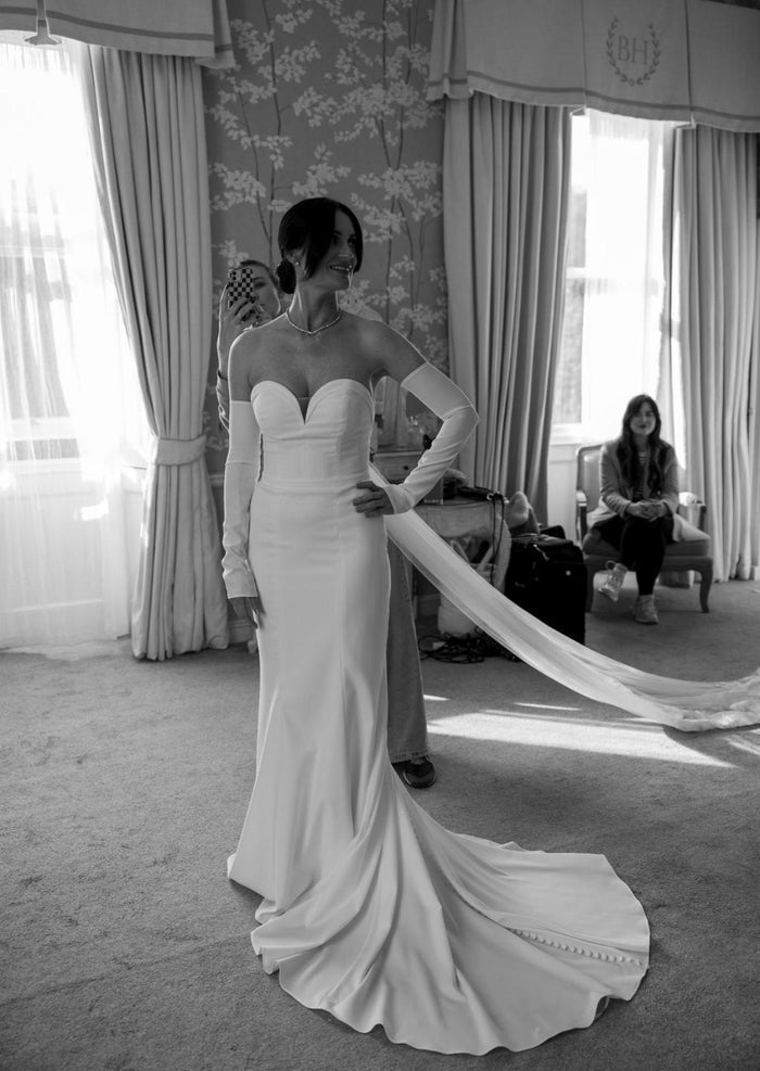 Detachable Crepe Bridal Sleeves