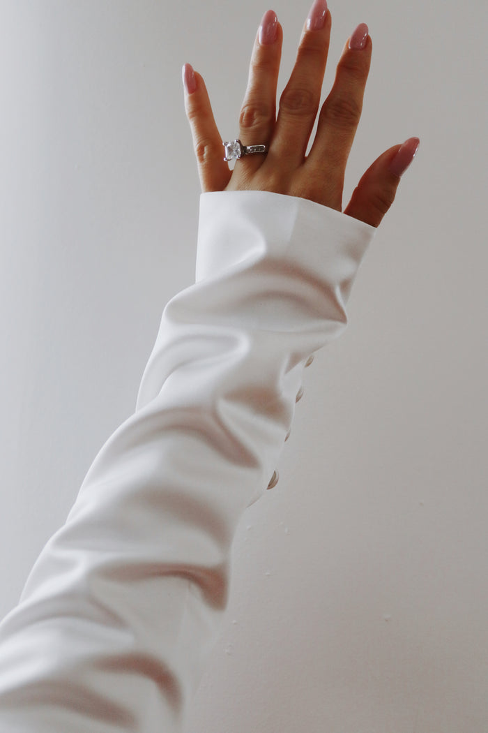 Detachable Satin Bridal Sleeves
