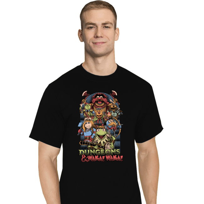 Daily_Deal_Shirts T-Shirts, Tall / Large / Black Dungeons & Waka Waka