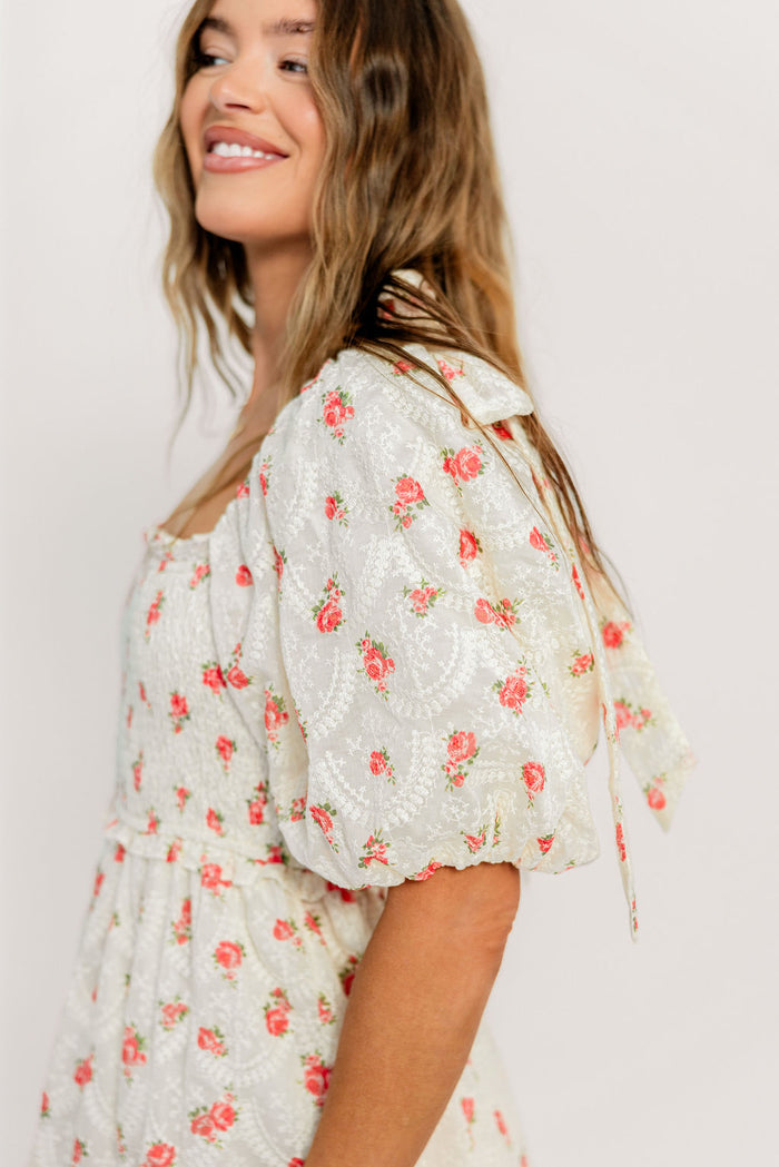Elena 100% Cotton Midi Dress in Rose - Bump Friendly