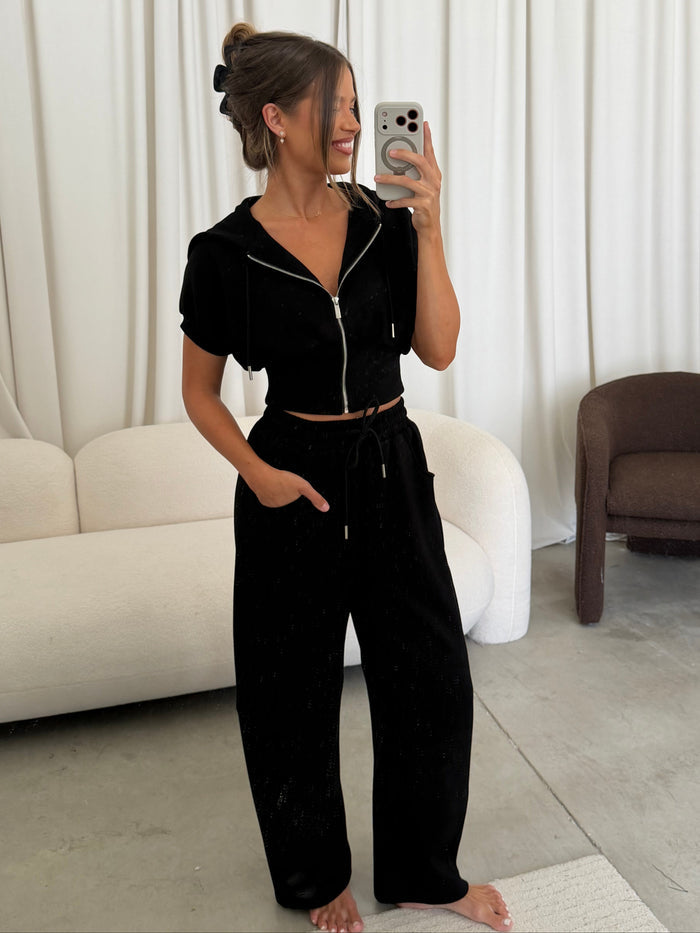 Elise Knit Set in Black