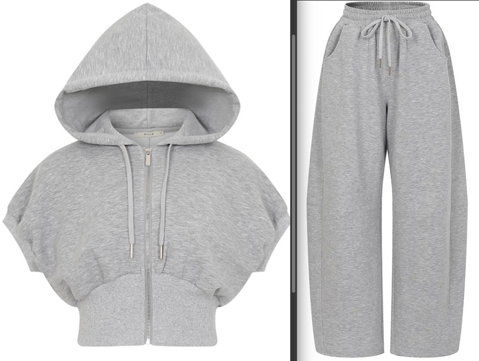 Elise Knit Set in Gray