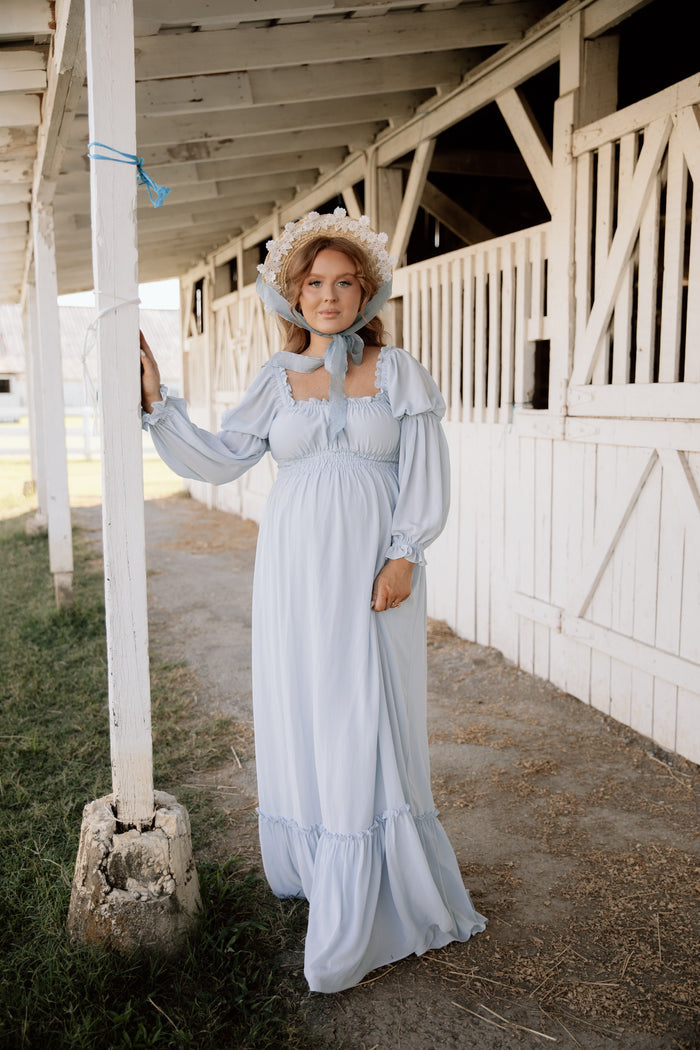 Eloise Maxi Dress in Dusty Blue - Bump Friendly  *9/9 PRE-ORDER*