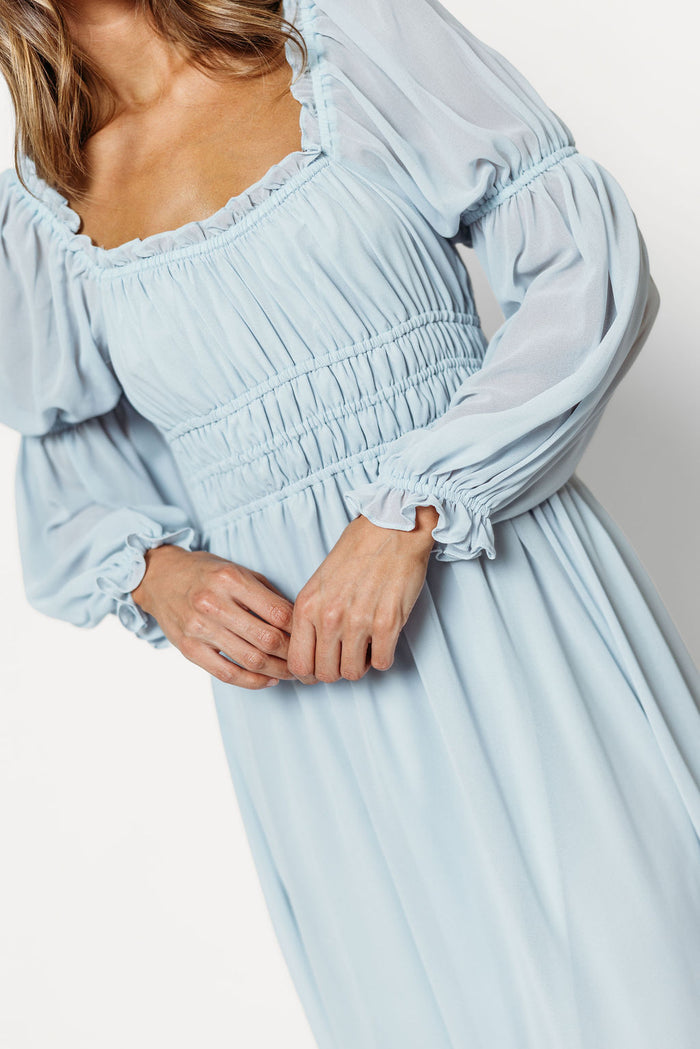Eloise Maxi Dress in Dusty Blue - Bump Friendly  *9/9 PRE-ORDER*