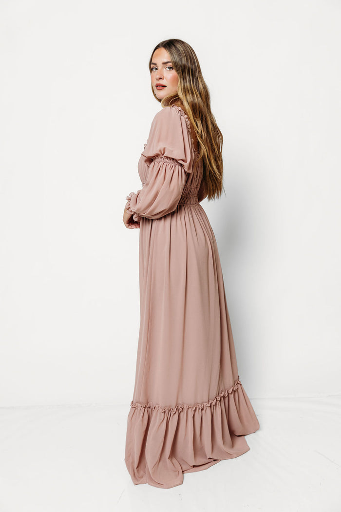 Eloise Maxi Dress in Dusty Rose - Bump Friendly *9/9 PRE-ORDER*