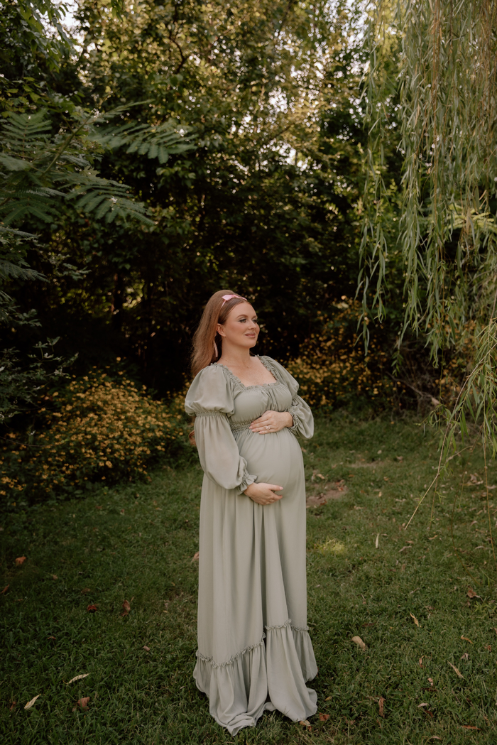 Eloise Maxi Dress in Dusty Sage - Bump Friendly  *9/9 PRE-ORDER*