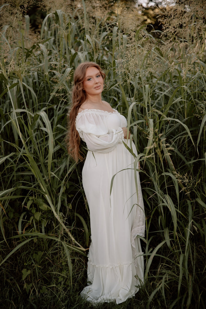 Eloise Maxi Dress in Ivory/Cream - Bump Friendly & Size Inclusive *9/9 PRE-ORDER*