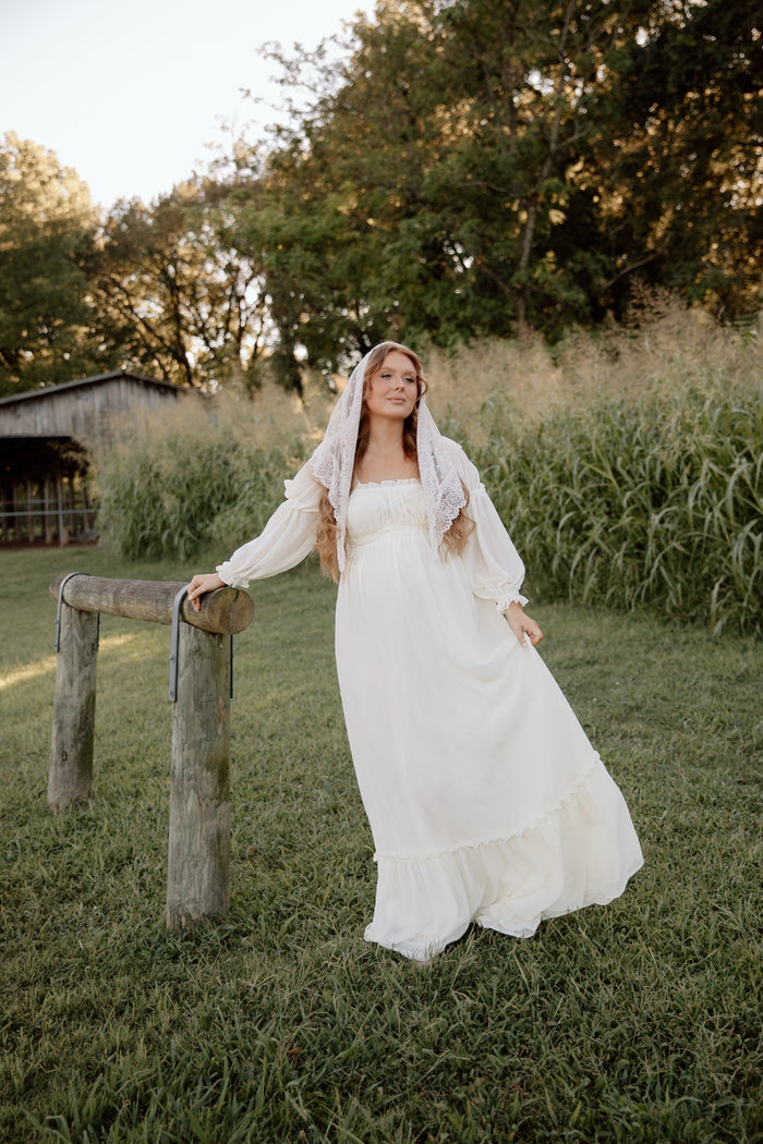 Eloise Maxi Dress in Ivory/Cream - Bump Friendly & Size Inclusive *9/9 PRE-ORDER*