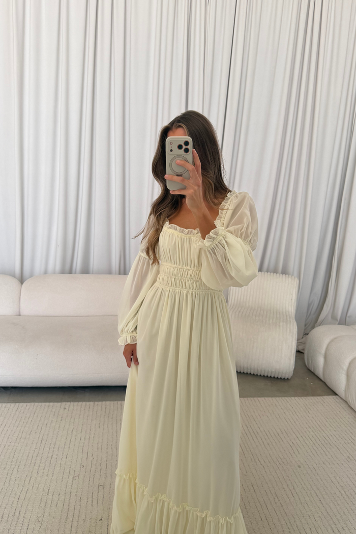 Eloise Maxi Dress in Ivory/Cream - Bump Friendly & Size Inclusive *9/9 PRE-ORDER*