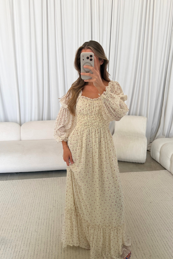 Eloise Maxi Dress in Lilac Floral - Bump Friendly & Size Inclusive *9/9 PRE-ORDER*